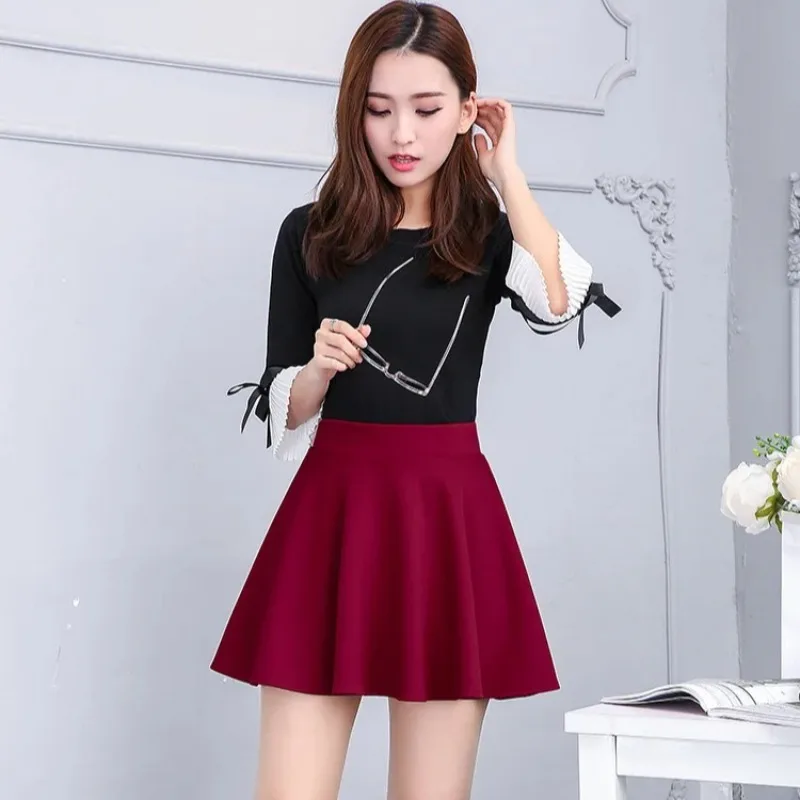 

XL-5XL high waist skirt pleated A word skirt umbrella skirt