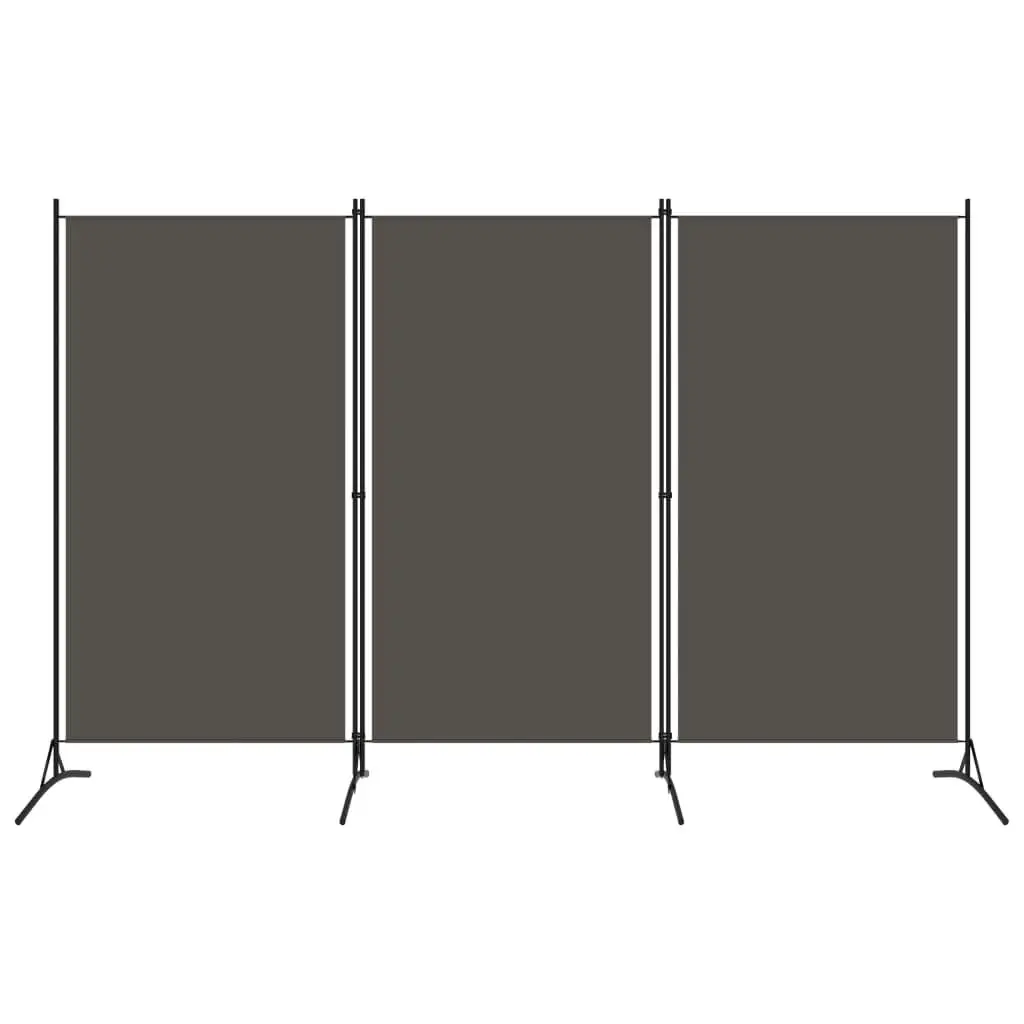 3-Panel Anthracite Room Divider - Stylish 260x180 cm Privacy Screen for Home Decor