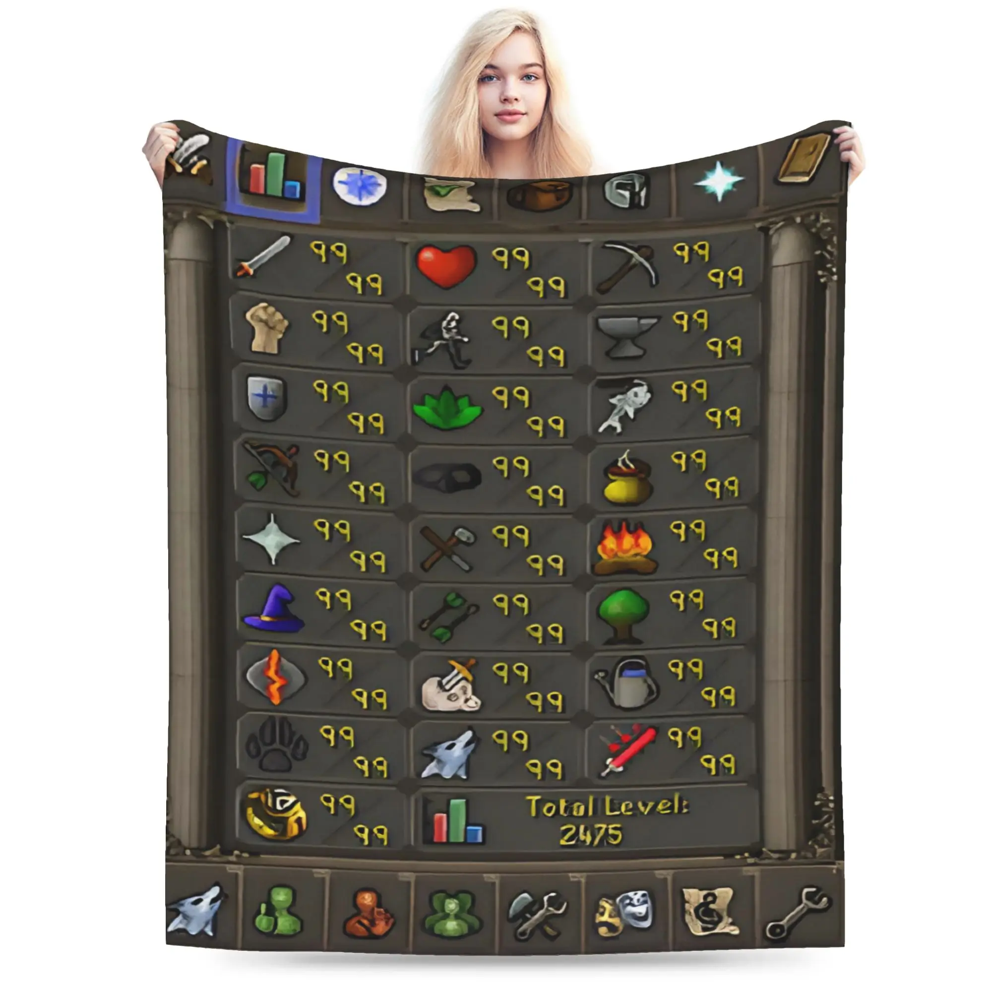 New Arrival Old School RuneScapes Blanket Super Soft Fleece  Relax Throw Blanket Machine Washable