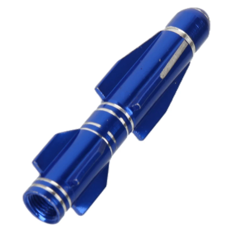 Universal 70mm Alloy Rocket Shape Valve Cap Aluminum Anti-Dust Tire Valve Stem Cover for Motorbike Car Truck