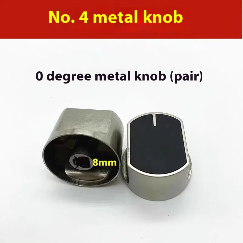 Joli de cuisinière à gaz en alliage de zinc métallique, vente directe d'usine, bouton lointain, poignée de ville, rond, nouveau, 8mm, 2 pièces, 0 degré