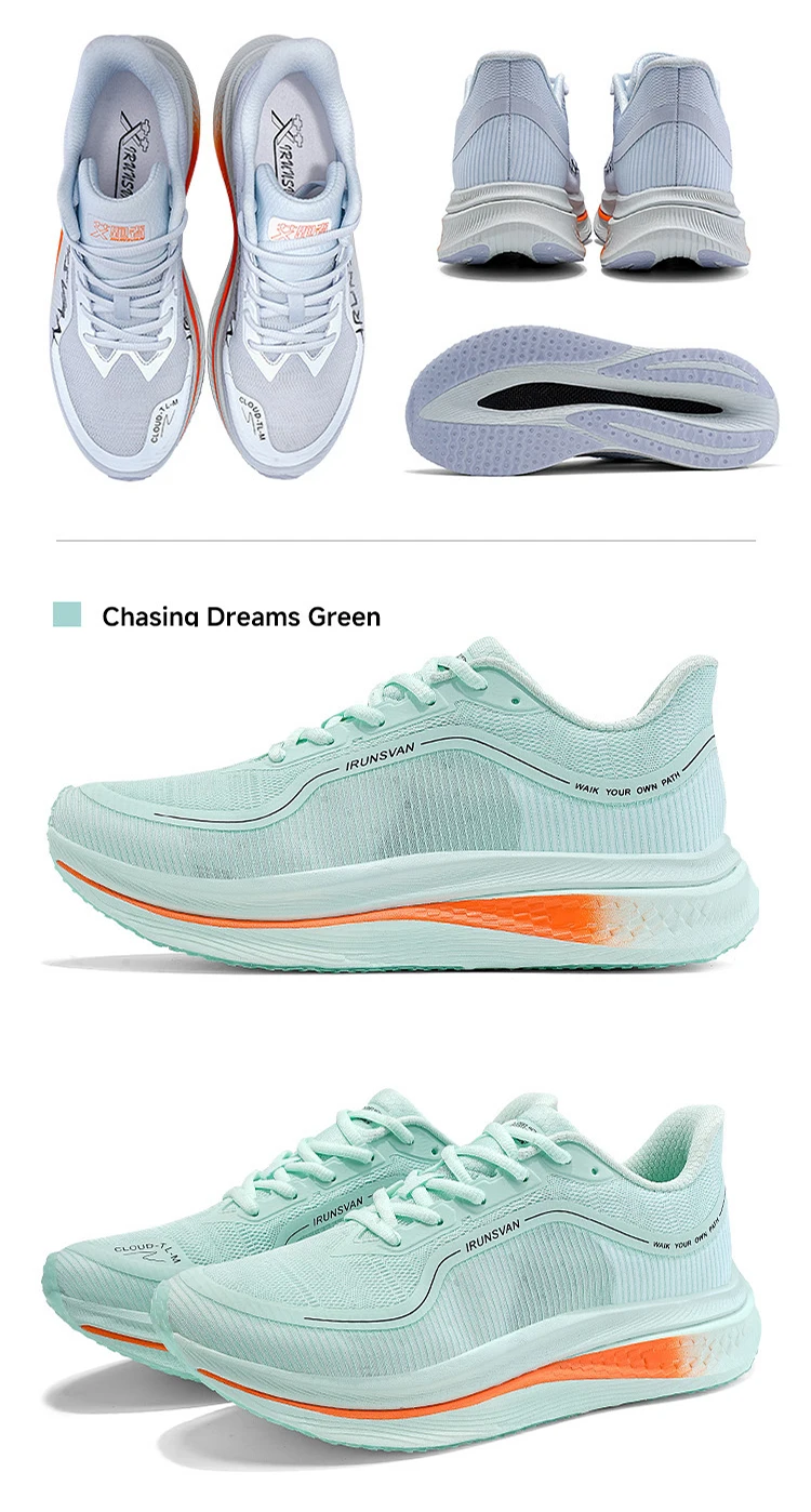 IRUNSVAN Sportschuhe mit Nylon-Carbonplatte, hervorragender Atmungsaktivität, Dämpfung und Rückfederung, Marathon-Trainingsschuhe, Unisex, 121 – Detail 23