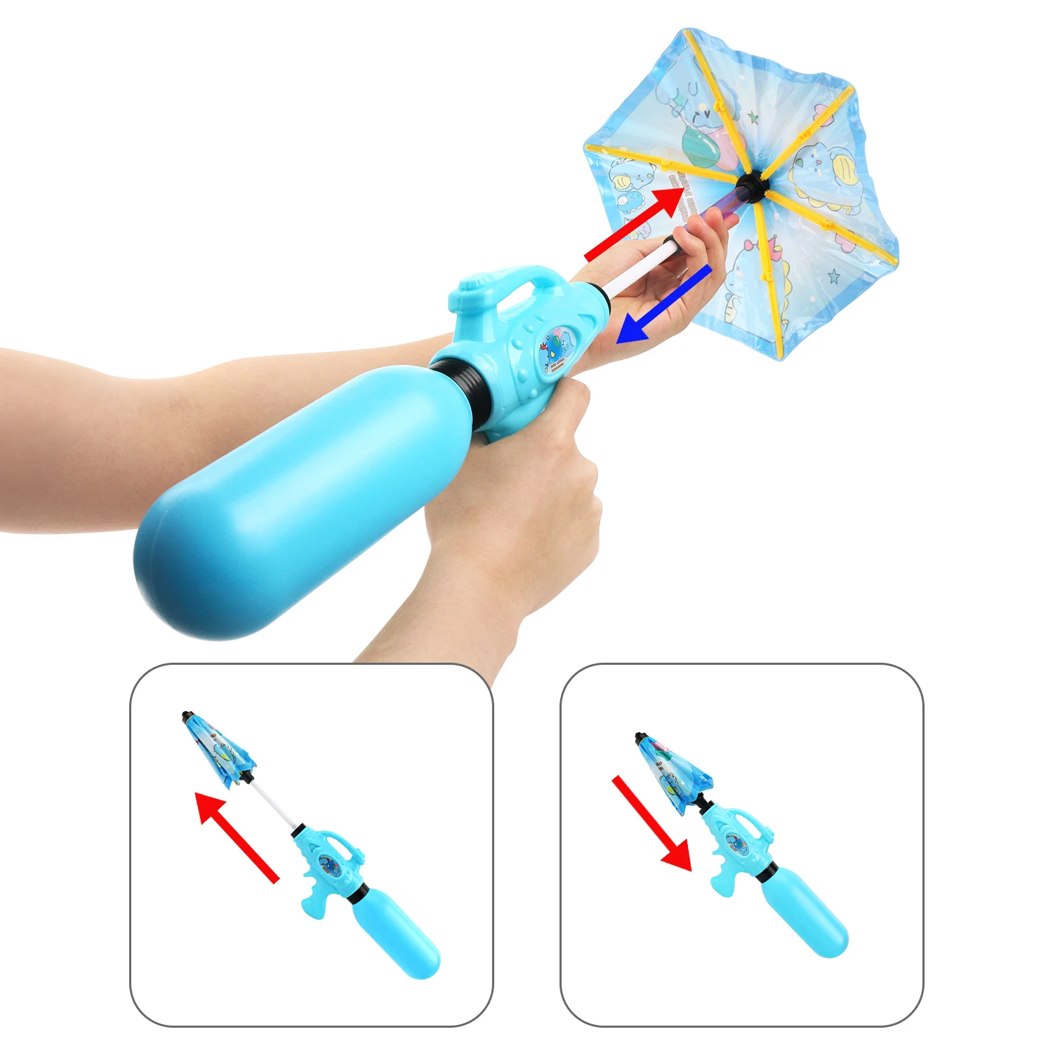 Pistolet à eau extracemballages pour enfants, odorà eau, parapluie, jouet de combat, grande capacité, été, plage