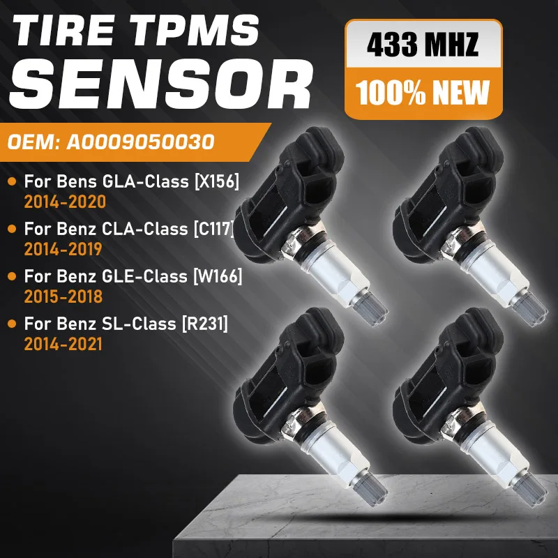 

Car Tire Pressure Sensor TPMS For Mercedes-Benz GLA X156 CLA C117 SL R231 2014-2020 Mercedes-Benz GLE W166 2015-2018 A0009050030