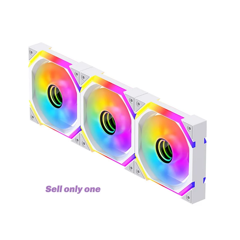 ABKI-120Mm ARGB Shenguang مروحة تبريد متزامنة لعلبة الكمبيوتر مبرد الهواء حافظة الكمبيوتر مروحة 12 سنتيمتر مروحة تبريد المياه الصامتة