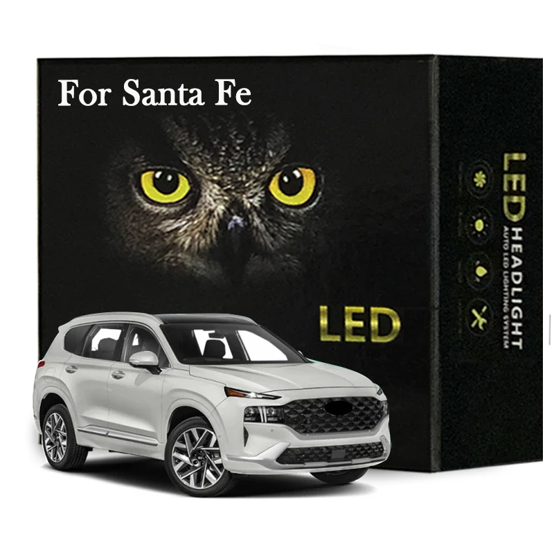 

Led Interior Light Kit For Hyundai Santa Fe SM CM DM TM 2001-2019 2020 2021 2022 2023 LED Bulbs Dome Map Canbus