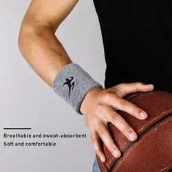 1Pcs Sport Wrist Sweatband Tennis Volleyball Gym Wrist Brace Support Sweat Band Towel Bracelet Protector