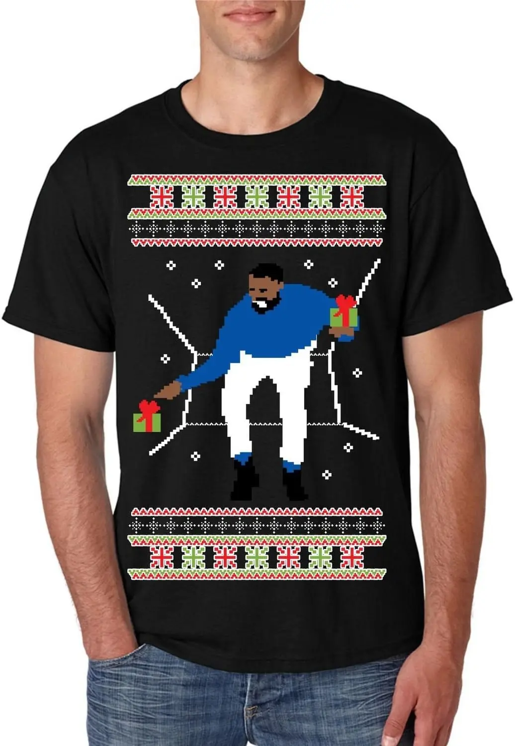 ALLNTRENDS Men's T Shirt 1-800 Hotline Bling Ugly Christmas Sweater