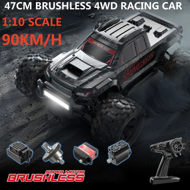 1:10 Off-Road Electric RC Truck 90KM/H 4WD Metal 1:10 Drift Competition Brushless RC Racing Car Vehical Boy Adults Car Toy Gifts