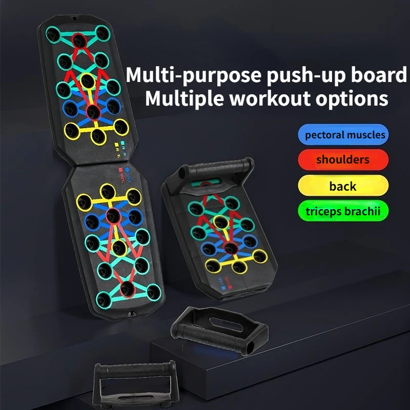 Push-up Stand Chest Abdomen Arms And Back Training Portable Multifunctional Push-up Board Set Home Gym Equipment With Handles