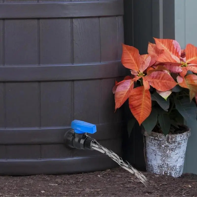 Wetterbeständiger Schlauchadapter mit Gewindeschlauchanschluss für Regenwassersammlung, Bewässerung und Gartenanwendungen D2RD – Detail 9
