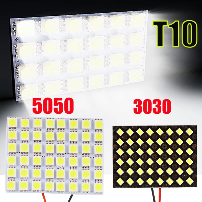 

T10 5050 LED Panel White Lights Car Interior Carriage 3-Core 48/24/12 SMD LED Reading Lights 12V 3030 LED Compartment Lights