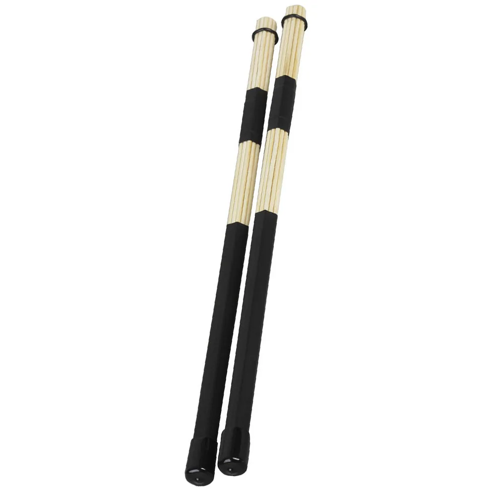 

2Pcs Wooden Drumsticks Strong Bamboo Gravity Balanced for Orchestra Pit Drum Brush Rack Sturdy Musical Instrument Parts Black