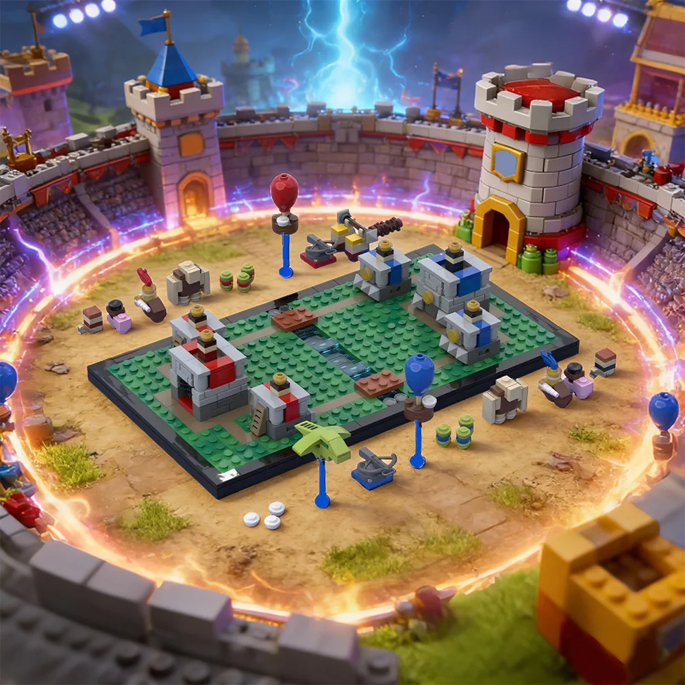 

Gobricks MOC Tribal War Building Blocks Model Medieval Tribal War Battlefield Bricks Assembly Toys Kids DIY Birthday Gifts