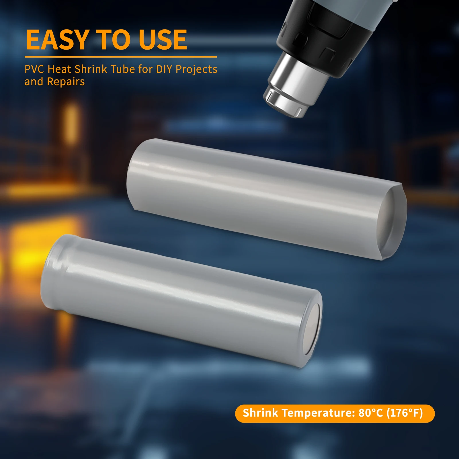 2~20M Grey 17mm~450mm PVC Heat Shrink Tube Lipo Battery Pack Cable Sleeve Lithium Insulated Film Wrap Case Protection