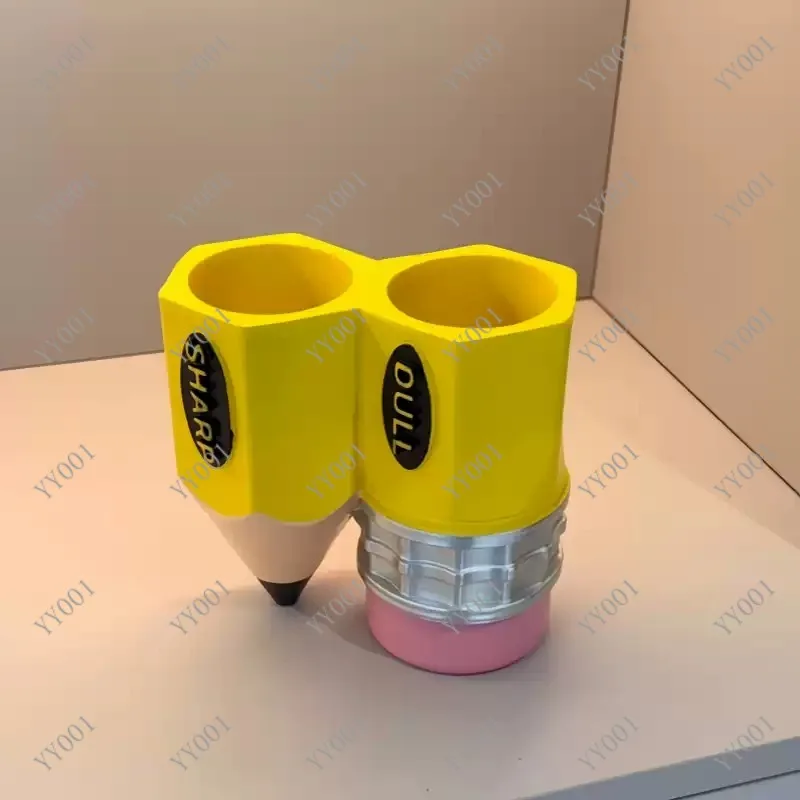 

1Pc Cute Pencil Holder Sharp-Dull Storage Organizer Colorful Desktop Container for School