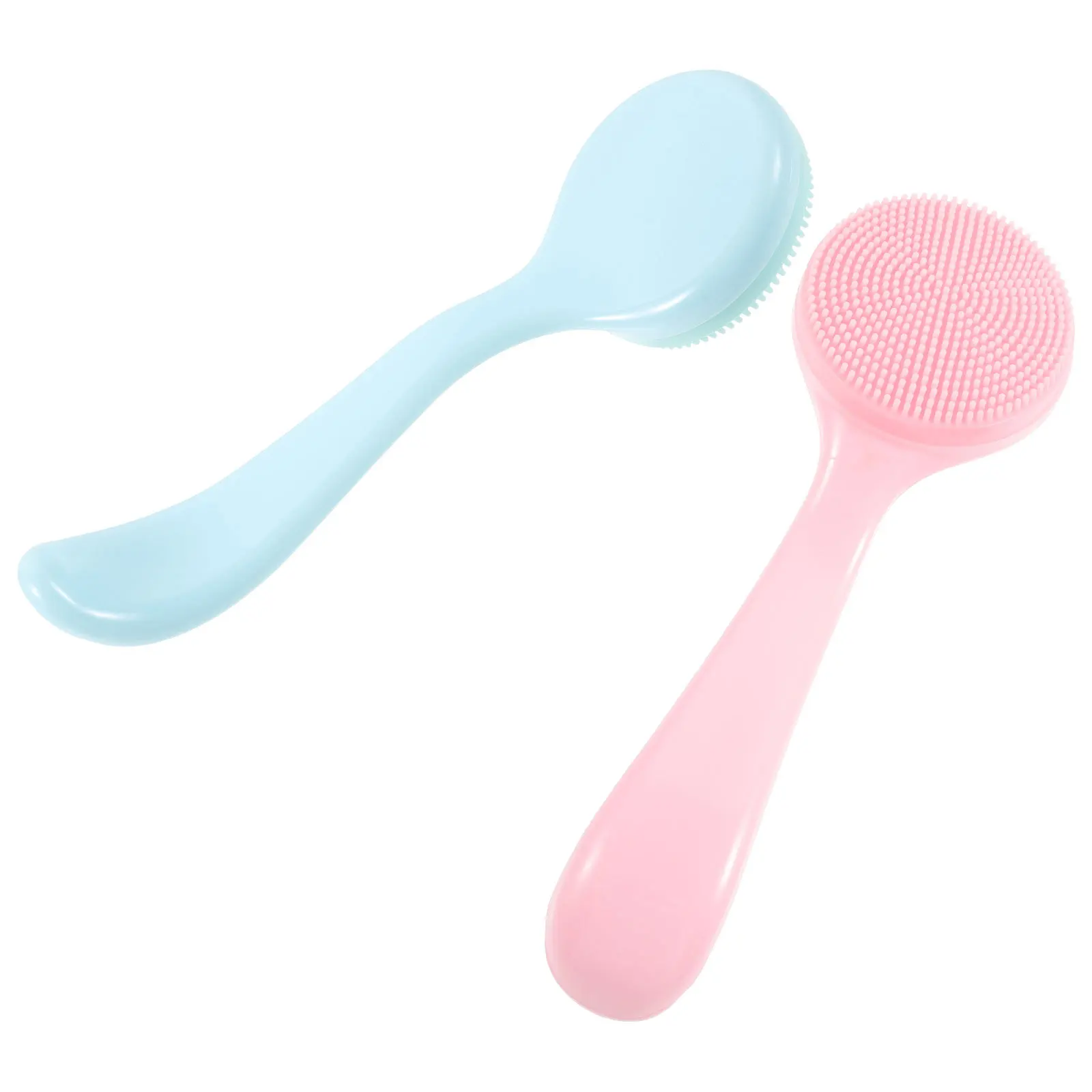 2 قطعة سيليكون الوجه الغسيل لطيف قابلة لإعادة الاستخدام فرشاة تنظيف الوجه للبشرة الحساسة التنظيف العميق مقشر أداة
