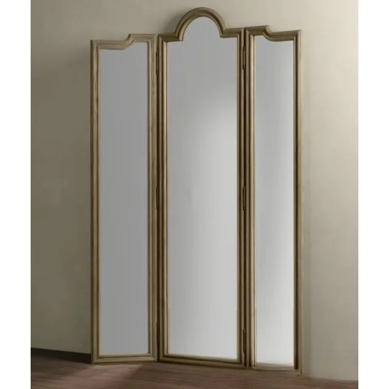 American solid wood bedroom folding full-body mirror furniture modern log clothing store special full-body mirror slimming