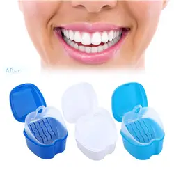 Bath Box Oral Care Denture Holder Mouth Guard Container Tooth Clean Organizer Denture Retainer Case False Teeth Storage Box