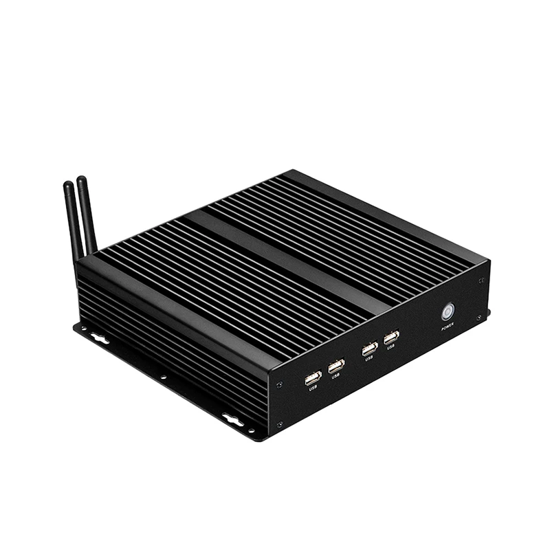 Helorpc-ミニ産業用PC,ファンレス,i5 3317u,8x usb,4x rs232,1ギガビットlan,Windows 7, XP, Linux, Ubuntu, VGA, HDMI,ファンレスをサポート