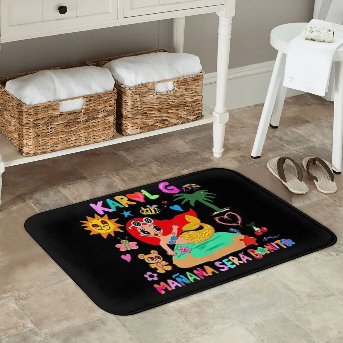 Manana Sera Bonito Karol G Non-slip Doormat Floor Mat Dust-proo Carpet Rug for Kitchen Entrance Home Balcony Footpad Mats