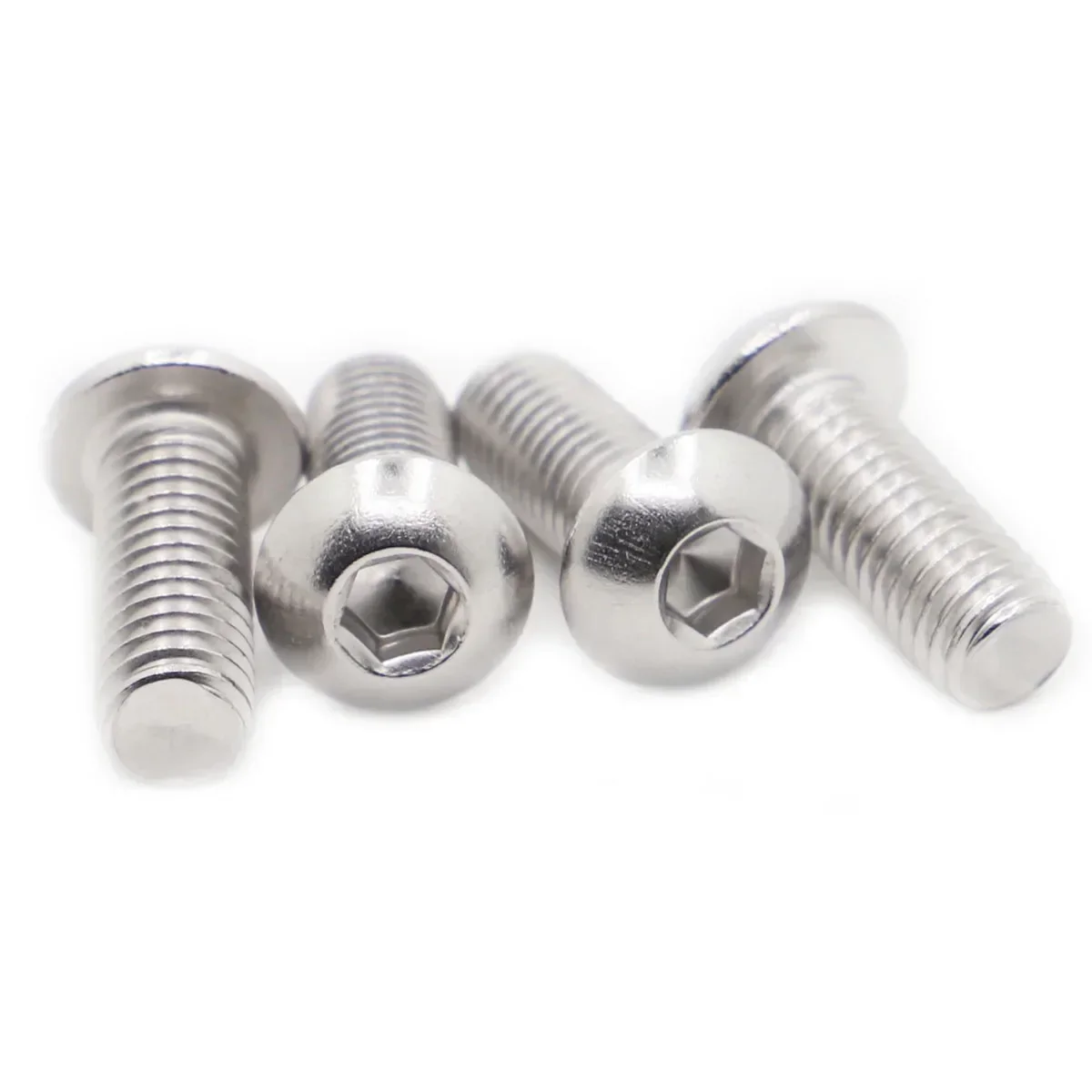 M1.6 M2 M2.5 M3 M4 M5 M6 M8 M10 304 A2-70 Stainless Steel ISO7380 Hexagon Hex Socket Head Button Allen Bolt Screw L=3-50MM - Image 4