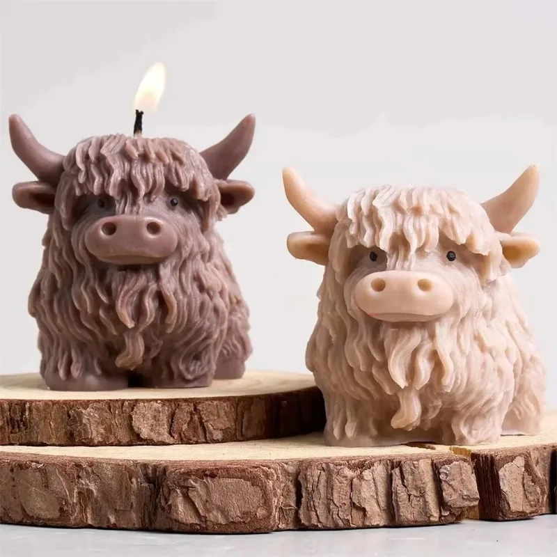 2026 NEW HOT Silicone Mold Shaped Like a Highland Cow, Suitable for Making Resin Candles, Handmade Soaps, And Crafts