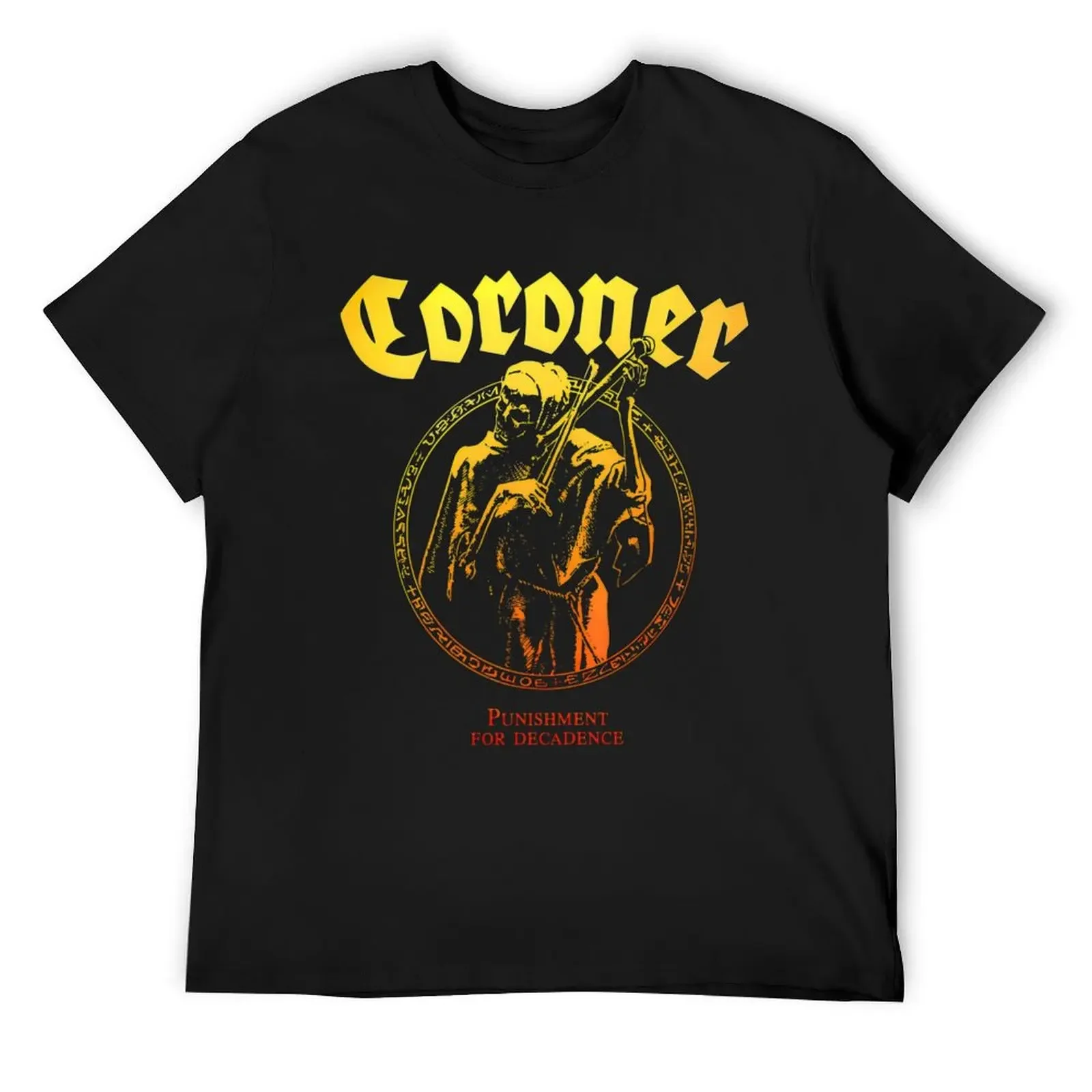 

Coroner Thrash Metal T-Shirt vintage graphic tee anime clothes custom t-shirts mens white t shirts