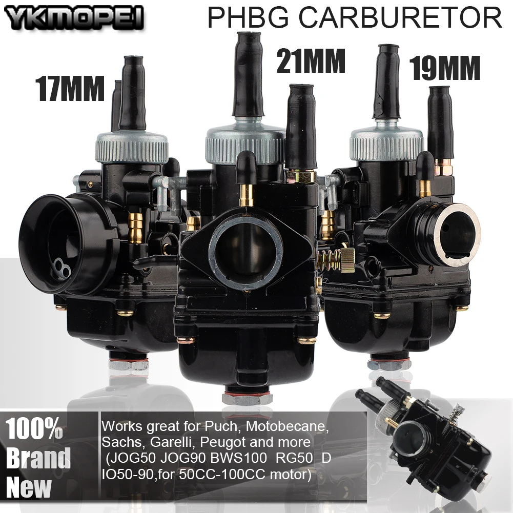 17mm 19mm 21mm PHBG 17 19 21 Motorcycle Carburetor Racing For PHBG JOG50 JOG90 BWS100 50-100cc Europe Engine 2 Stroke Scooter