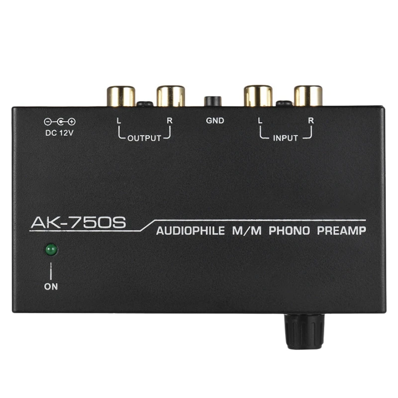 Ak-750S Phono Preamp Preamplifier Audio Amplifier LP Vinyl Turntable Amplifier Rca Input And Output(US Plug)