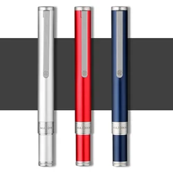 Majohn N1 Mini Silver Fountain Pen Aluminum Alloy Steel Extra Fine/ Fine 0.38/0.5mm Pocket Short Ink Pem for Office Business