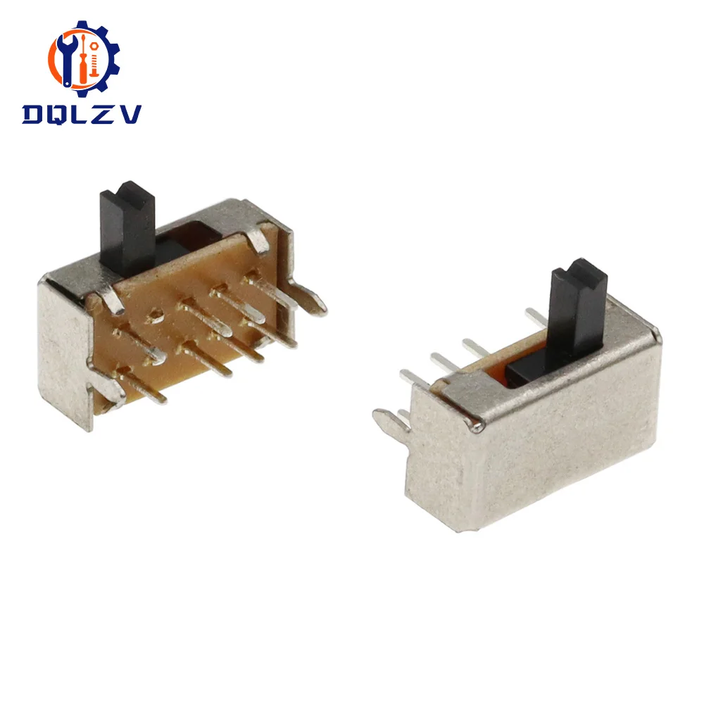 SK23D07 SK23D07VG4 8-pinowa płytka drukowana 3-pozycyjna 2P3T DP3T Miniaturowy przełącznik suwakowy Uchwyt boczny Wysoki 4 mm