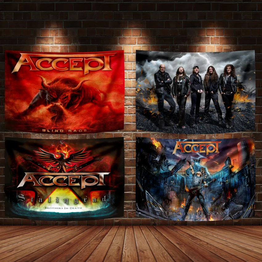 

Accepts Flag Album Cover Pop Ainger Rock Interior Tapestry Decoration