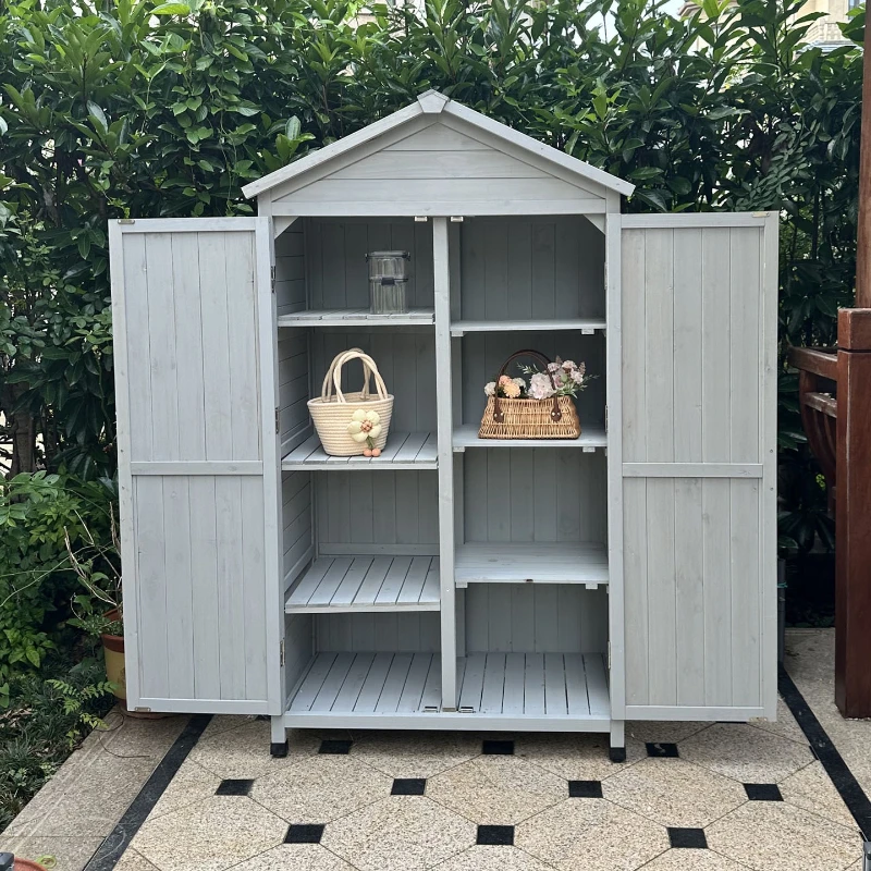 

Outdoor storage cabinet Sundries Outdoor tool box Rainproof and sun protection tools Multi-layer storage box Cabinet