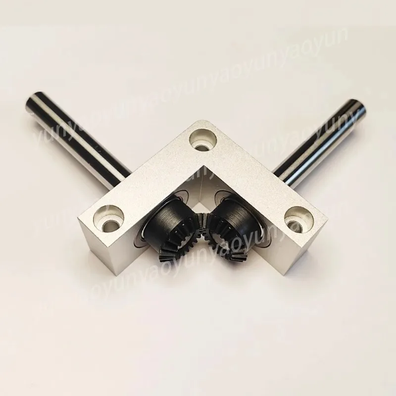 Small Right-angle Gearbox—90-degree 1:1 Bevel Gear Transmission Box, Available with 8mm/10mm Shaft Diameters