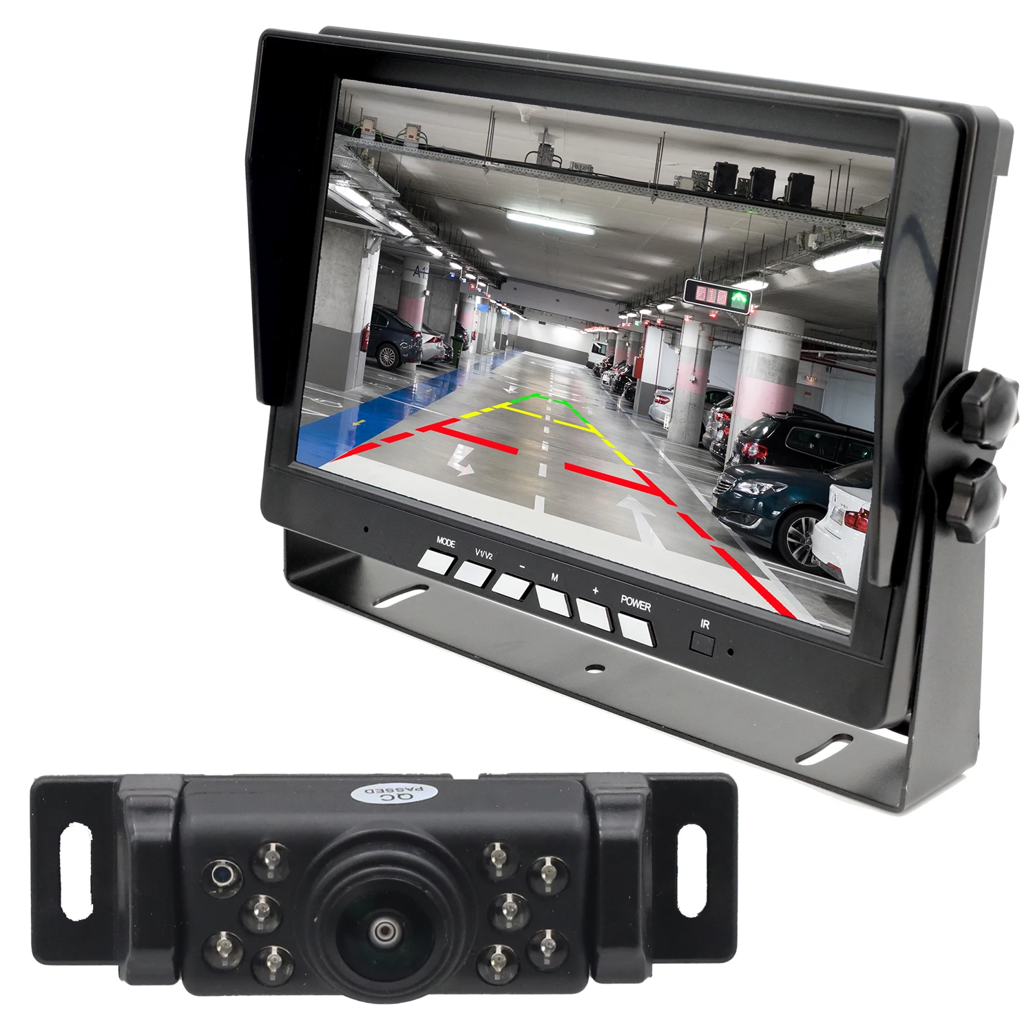 7''1024X600 AHD IPS Monitor 1080P IP69 Rear view Reversing Camera For Truck Bus trailer RV Car Wired Backup Camera system