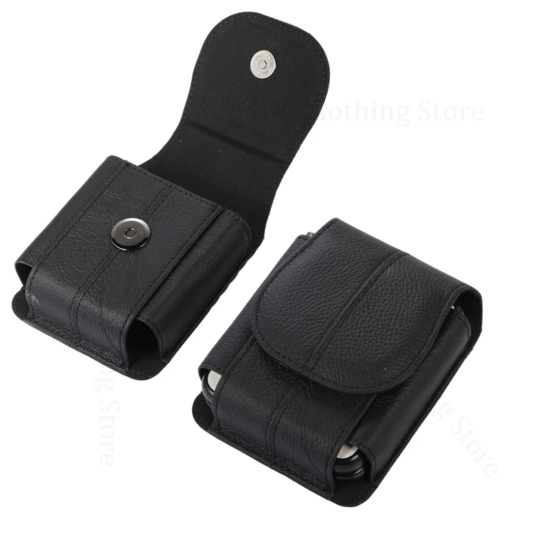 

Pouch For Honor Magic V Flip 2 Flip Leather Phone Cases For Honor Magic V Flip2 Belt Clip Magnetic Cover Waist Phone Holster Bag