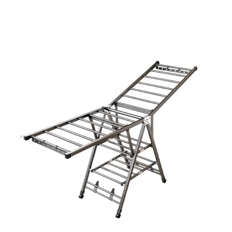 For Floor-to-ceiling Folding Multi-functional Household Indoor Multi-layer Hanger Balcony Baby Drying Rack