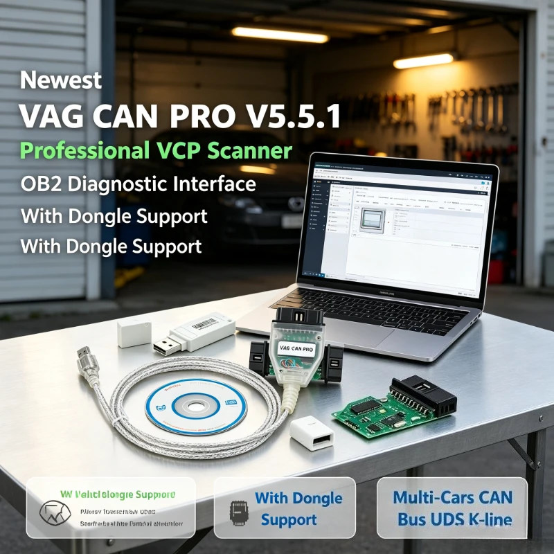 Premium VAG CAN‑PRO V5.5.1 VCP Dongle Scanner CAN‑BUS UDS K‑line Car Fault Code Reader