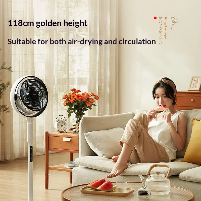 For Flower Air Circulation Floor Fan with Remote Control Sleep Mode 3D Wind Energy Saving for Living Room