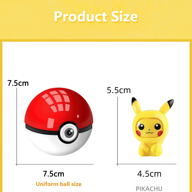 Pokemon Pokeball A Random Face-Changing Pet Action Figure Pikachu 4 Facial Expressions Kids Toy PVC Material Anime Birthday Gift
