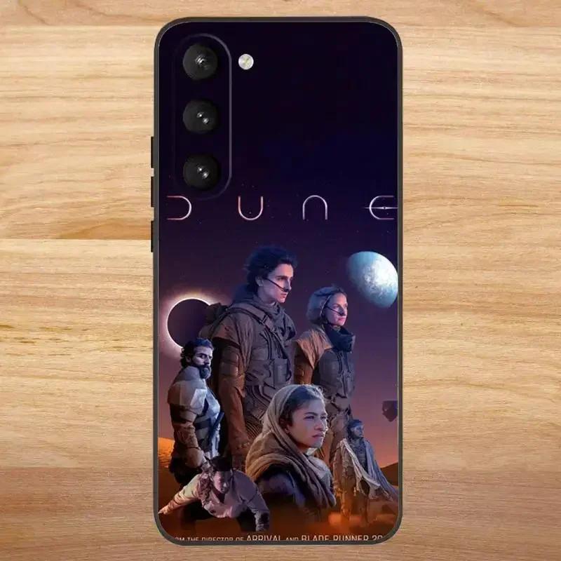 D-Dune Movie Phone Case For Samsung S23,23,22,30,21,10,9,Note20 Ultra,Lite,Ultra,5G,Plus,FE,Black Soft Case