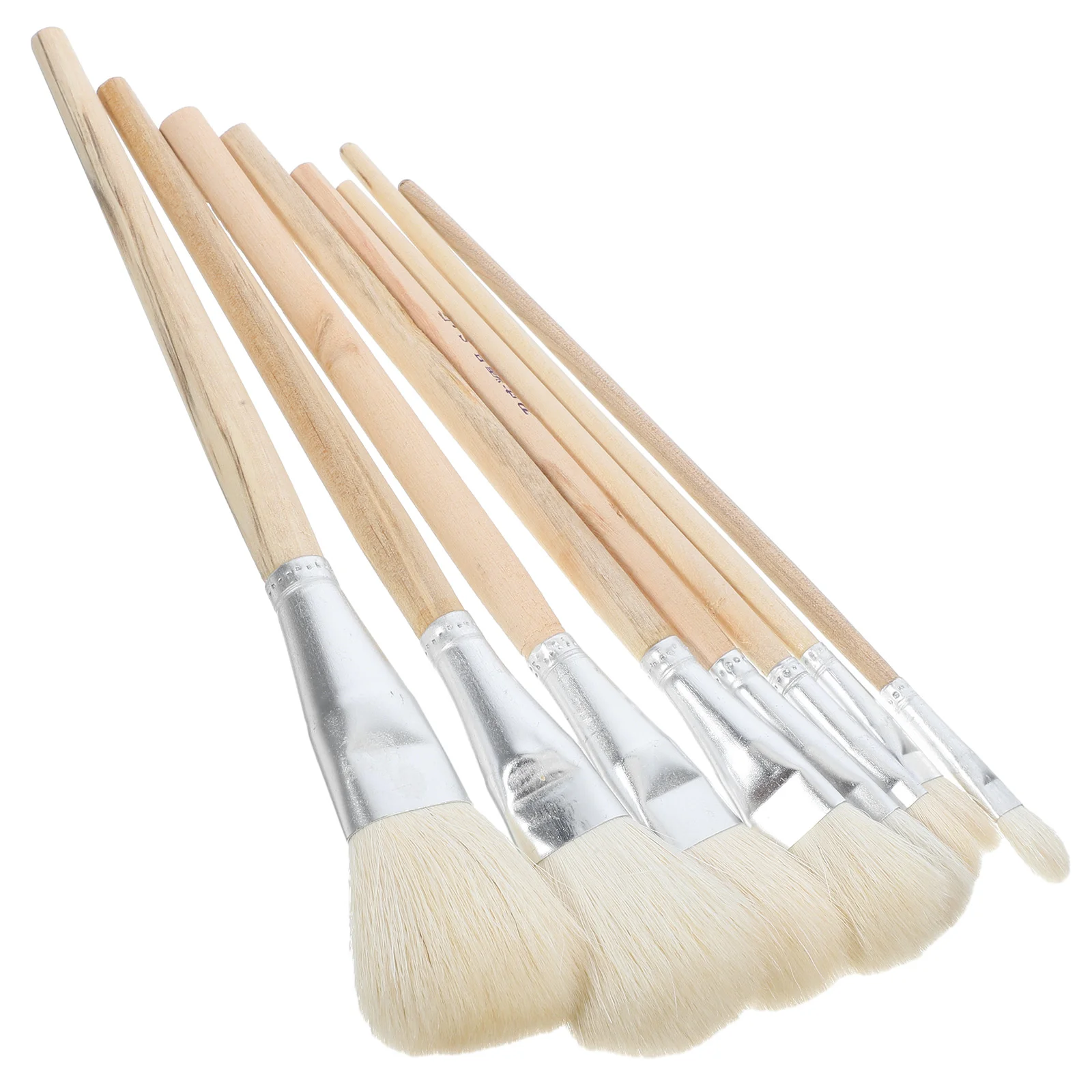 8 Pcs Glaze Paint Brushes Acrylic Painting Wool Watercolor Practicing Glass Portable