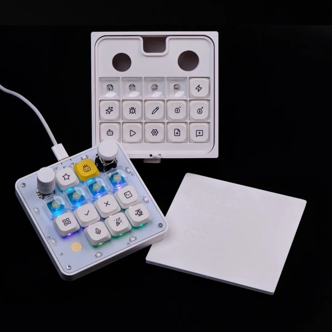 Codex Micro Macro Pad Replica MicroKbd AI Mini Keyboard Custom Hot Swap RGB Codex Keyboard with Joystick Knob for Kailh Choc V2