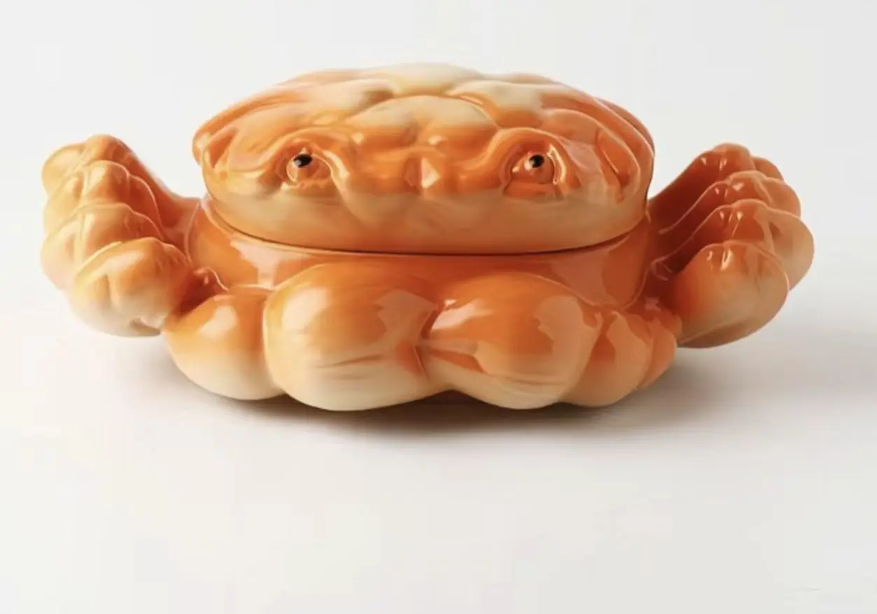

Ceramic exquisite crab shell modeling plate Hotel creative tableware fruit salad bowl kitchen tableware