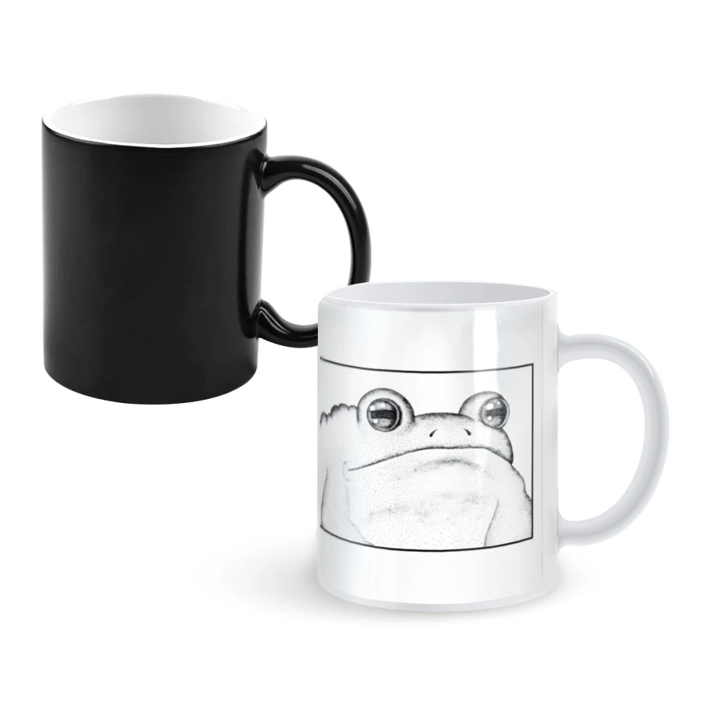 

A frogCoffee Mugs And Mug Creative Color Change Tea Cup Ceramic Milk Cups Novelty Gifts