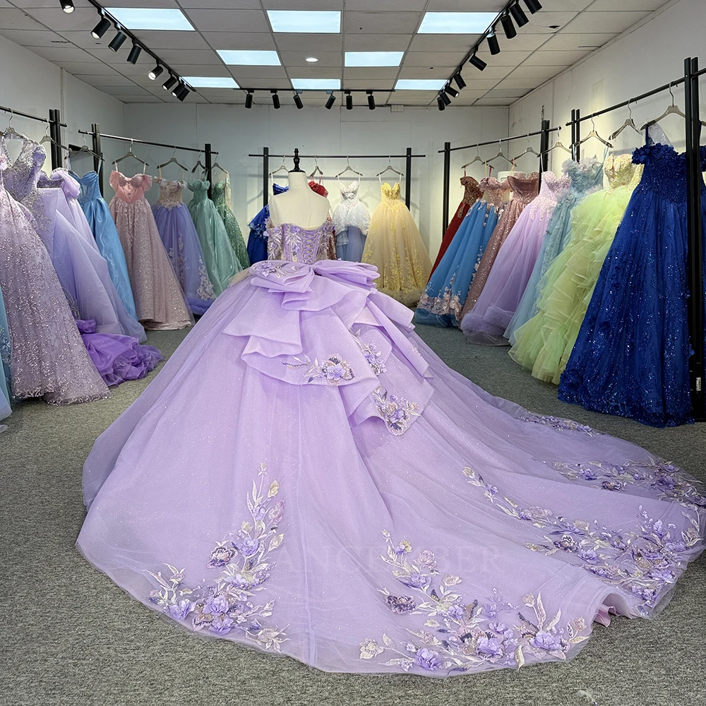 فساتين Quinceanera مخصصة من Vestidos De 15 Quinceañera من الدانتيل للأميرة فستان عيد ميلاد للنساء فستان حلو 16 بأكمام طويلة