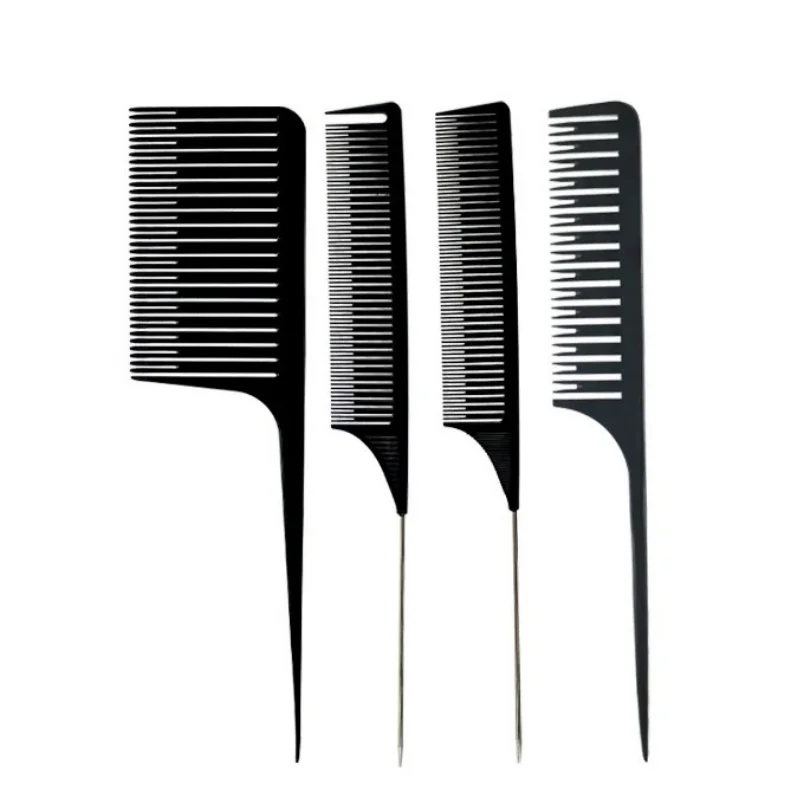 

Multifunctional Hair Dyeing Comb Set Hair Coloring Sectioning Highlight Comb Pro Weaving Rat Tail Comb Hair Dye Styling Tool