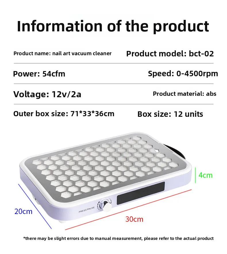 L'aspirapolvere per nail art di seconda generazione ha una grande forza di aspirazione