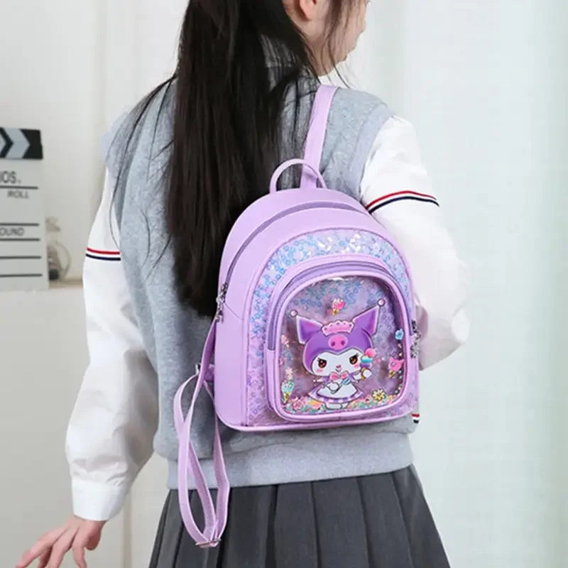  Kuromi My Melody Backpack Cute Anime Cartoon School Bag for Children Pupil Schoolkids